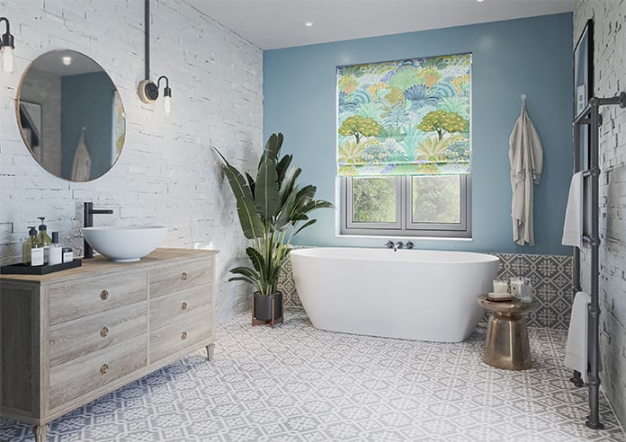 Kolkata Velvet, Spring Mist - Motorised Roman Blind - Image 6